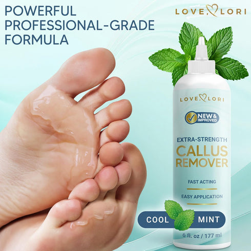 Callus Remover for Feet (Extra Strength) Foot Callus Remover Gel - Feet Scrubber, Pedicure Spa Tools, 6oz...
