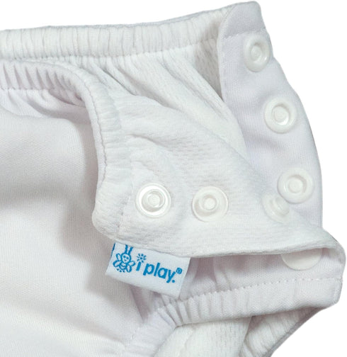 i play. by green sprouts Snap Reusable Swim Diaper (2pk) | No other diaper necessary, UPF 50+ protection,White/Snap,18 Months...