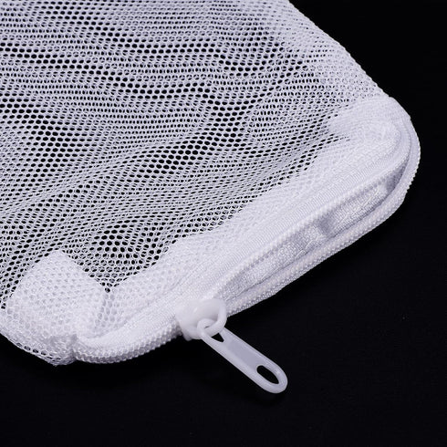 PATIKIL Aquarium Filter Media Bags 10x10cm 4 Pack Fish Tank Mesh Bags with Zipper White...