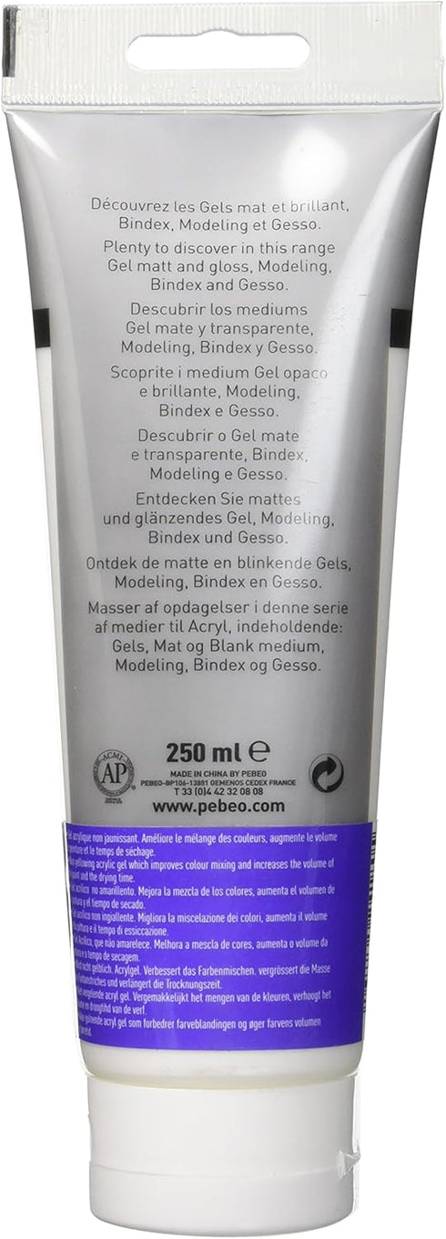 Pebeo Studio Acrylics Auxiliaries, Gloss Gel, 250 ml, 8.45 Fl Oz (Pack of 1)...