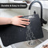 Abosrbent Dish Drying Mat for Kitchen Counter - Easy to Clean Non Slip Coffee Mat for Countertop - Multiple Usage Coffee Bar Accessories for Espre...