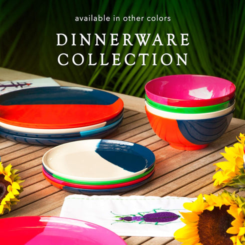 Melamine Side Plates Set of 4, Chip and Break-Resistant, Durable Salad Plates, Kid-Friendly Dessert Plates for Indoor and Outdoor, Dishwasher Safe...