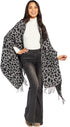 Mud Pie Reversible Tartan and Leopard Womens Scarf Wrap, One Size, Green...