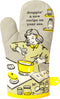 Blue Q Oven Mitt, Droppin' a New Recipe on Your Ass, Super-Insulated Quilting, Natural-Fitting Shape, 100% Cotton...
