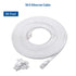 Cable Matters Cat6 Snagless Long Flat Ethernet Cable 50 ft in White with Nail-in Cable Clips...
