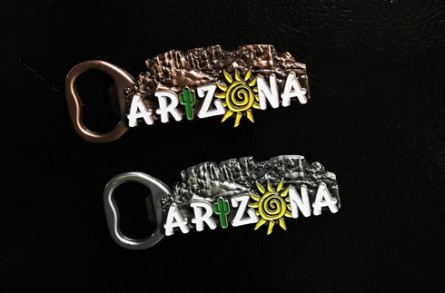 Arizona Bottle Opener Magnet - Decorative Metal Refrigerator Magnet Southwest Beer Lover Gift Idea Arizona Father's Day Gift - Arizona Souvenir… (...