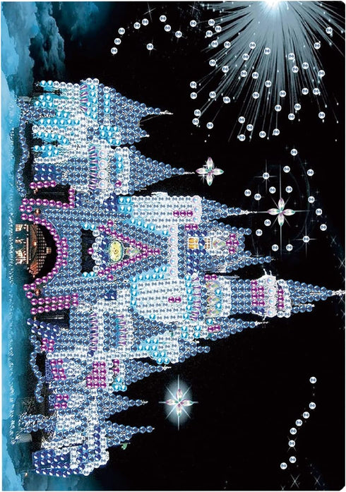 DIY 5D Notebook with Diamond Art Painting Art Beautiful Castle Cover Crystal Cross Stitch Special Shaped Diamond Kits Writing Sketchbook Journal D...
