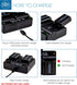 BM Premium NP-FW50 Dual Bay Battery Charger for Sony ZV-E10, A6100, A6400, DSC-RX10 IV, DSC-RX10 III, DSC-RX10 II, DSC-RX10, Alpha 7R, a7, a7R, a7...