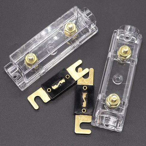 smseace 2Pack 200Amp ANL Fuse Holder with 200 Amp ANL Fuses Fit for 0/2/4/8 AWG Car Audio and Other high Current Applications...