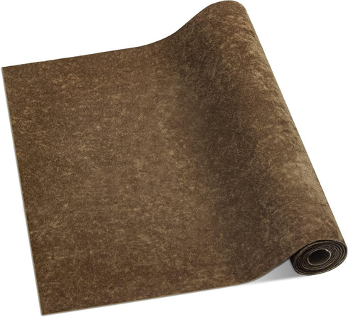 Self Adhesive Felt Velvet Fabric Liner Velvet Drawer Liner for Jewelry Drawer Craft Felt Fabric Sheet Art & Craft Making 14.2" x 78" (Brown)...