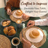 kilofly Natural Water Hyacinth Weave Placemat Round Braided Rattan Tablemats 11.8 inch x 2pc...