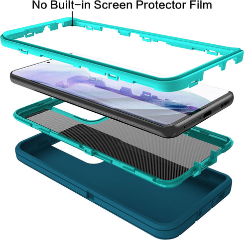 MXX Case Compatible with Galaxy S21 Ultra Case, 3-Layer Super Full Heavy Duty Body Bumper Cover/Shock Protection/Dust Proof, Designed for Samsung ...