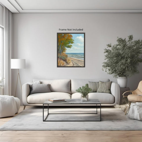 Posterizer 1 pcs-coastal landscape in classic oil painting style 3-Collectibles & Fine Art-Landscape & Nature Art-Gift for Men Women Teens- unfram...