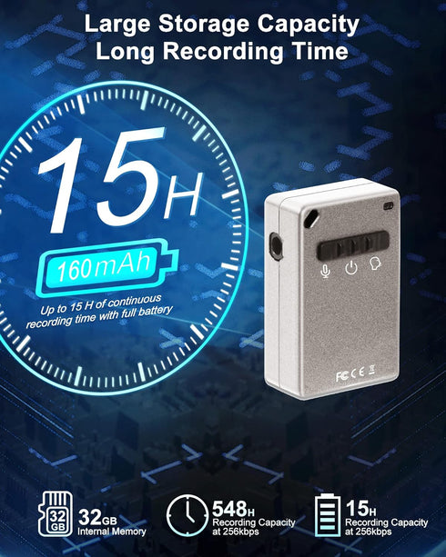 Digital Voice Recorder Cube, Voice Activated Noise Cancelling Sound Recording Device, Play Recorded Sounds by 3.5 Plug Earphone,Digtal Audio Recor...