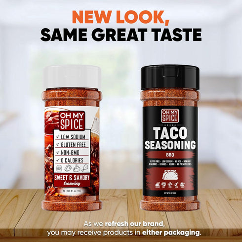 Taco Seasoning Mix BBQ Rub - Gluten Free & Low Sodium Mexican Seasoning Blend for Taco Tuesday Night. BBQ Seasonings for Fajita & Burrito. Meat, S...