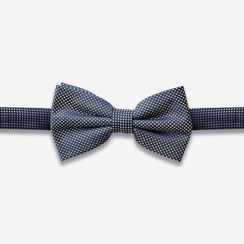 GoTie Men's Dotted Bowtie - Bow Ties Ready to Wear - Pretied Adjustable Ties for Short or Tall Men - The Navy Reflective...
