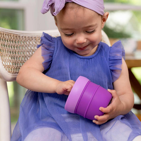 Easy Learn Drink and Snack Set – Toddler Straw Learning Cup, Silicone Baby Cup, Silicone Straw Training Cup for Baby + Toddler, Toddler Training S...