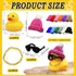 12 Set Mini Ducks with Mini Hats Necklace and Sunglasses Bath Duck Toy for Baby Shower Birthday Swimming Party Gift Favor Decorations...