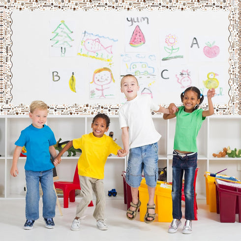 72Pcs Diversity Bulletin Board Borders Equality Growth Mindset Self-Adhesive Border Trims Scalloped Educational Border Sticker Decals for School C...