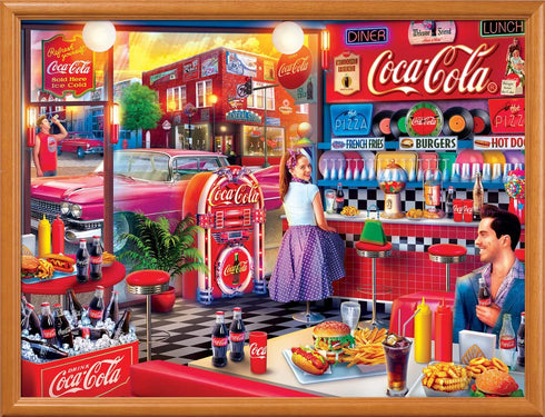 MasterPieces 300 Piece EZ Grip Jigsaw Puzzle - Coca-Cola Soda Fountain - Family-Friendly Fun - 18”x24...