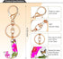 Initial Letter Butterfly Flower Pink Keychain Birthday gifts for Women Girl Backpack Wallet Car Key Cute Bling Keychain...