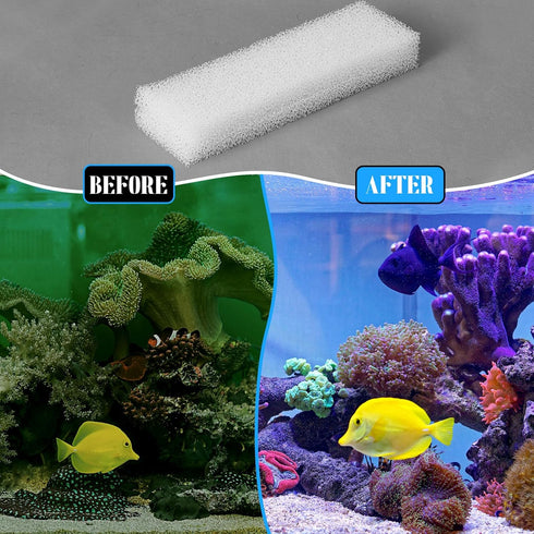 Nosiny 20 Pieces Filter Foam Pad Compatible with U3 Underwater Sponge Aquarium Underwater Filter Accessories Filter Pad Compatible for Aquarium...