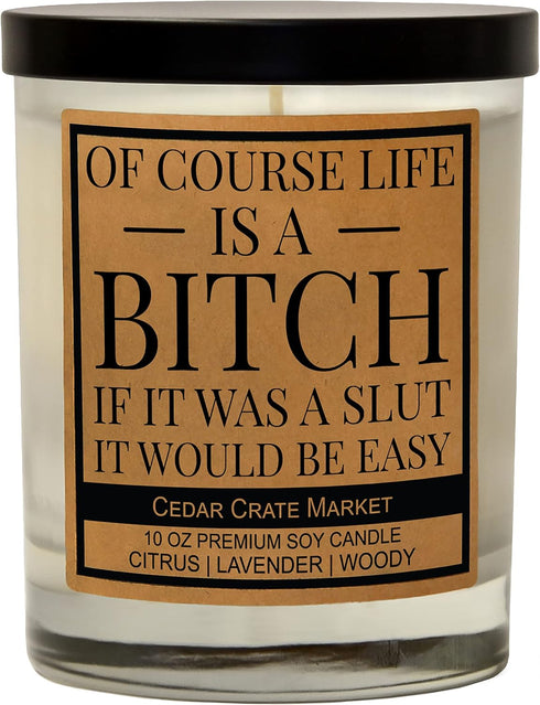 Cedar Crate Market - Funny Candles for Women, Men, Adult Humor - Funny Gift for BFF, Coworkers, Work Besties, Retirement, Boss Lady Gifts for Wome...