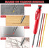 Hiboom 2 Pcs Carpenter Mechanical Pencils Marker with 18 Pcs Refills Construction Woodworking Marking Pens with Built in Sharpener and Protective ...