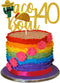 Taco Bout 40 Birthday Cake Topper - Fiesta 40th Birthday Party Glitter Taco Cactus Cake Supplies - Fabulous Forty - Mexican Summer Fiesta Party De...