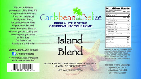 Island Blend-Perfect Seafood every time & the best vegetable spice out there...