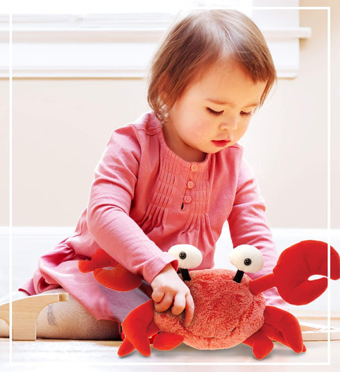 DolliBu Red Crab Stuffed Animal - Super Soft Crab Plush Toy, Cute Crab Ocean Stuffed Animal for Boys and Girls, Adorable Red Stuffed Animal Crab T...