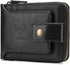 BAIGIO Genuine Leather Wallets for Men Multi Card Purse with Zipper Wallet Men RFID Blocking Coin Pocket (Black)...