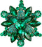 BriLove Women's Crystal Rhinestone Marquise Flower Brooch Pin for Party Prom...