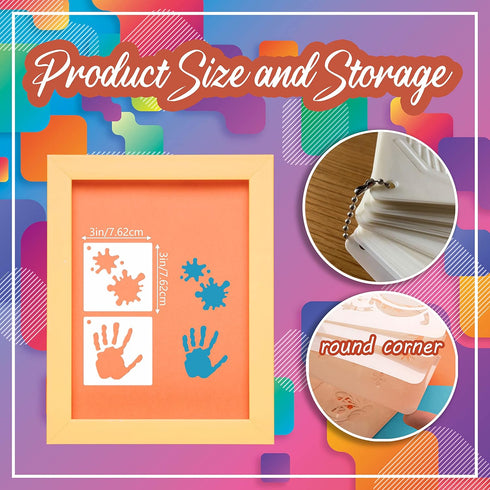 Stencils for Painting, Graffiti Stencils for Crafts Plastic Reusable Small Stencils for Painting on Wood Rock Painting Stencils (64pcs/3inch)...