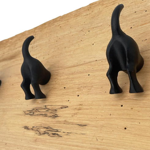 – 3.5” DOG TAIL HOOK - Animal Farmhouse style Kitchen Hook – 3.5 in Rustic Iron Hook for Cups, Towels, Utensils - includes all mounting hardware –...