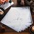 9 Piece Forest Deer Wolf Mountain Stencils Moon Bamboo Pattern Animal Flower Reusable Templates Forest Theme DIY Stencils with Metal Open Ring for...