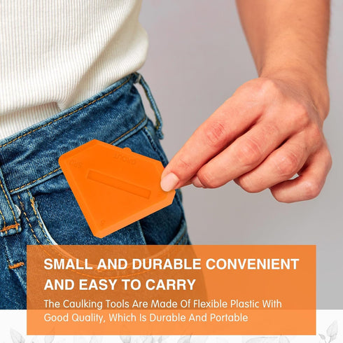 4 Pieces Silicone Caulking Tool Set Sealant Finishing Tool Grout Scraper Caulking Removal Tool for Kitchen Bathroom Floor Sink Joint Sealant Seali...