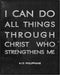 Posterizer 1 pcs-i can do all things through Christ-Bible verse-Religious Posters-Motivational & Inspirational Art-Gifts for Christians-Living Roo...