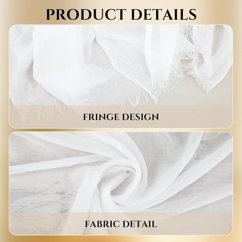 Cotton White Shawl for Women, Comfortable Soft Lightweight Spring Scarves Summer Scarf Wraps Linen Gauze, 77 * 40in Breathable Multifunctional Hea...