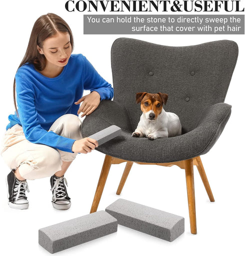 Loopeer 2 Pcs Pet Hair Remover Pumice Stone for Dog Cat Hair Removal Cleaning Pet Hair Stone 6 Inch Dog Fur Removal Tool for Car Interior Bedding ...