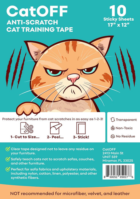 17x12 inch Furniture Protectors from Cats Scratch, Couch Protector for Cats, Anti Cat Scratch Furniture Protector, Couch Guard for Cats - Sofa Cor...