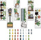 FREEBLOSS 6 Set Bookmark Cross Stitch Kits Stitch Bookmark Cross Stitch Kits with Instructions Cartoon Cat Pattern Punch Needle Kit for Beginners ...