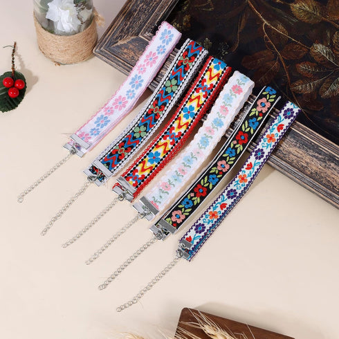 MILAKOO 6 Pcs Boho Flower Embroidery Choker Necklace for Womens Vintage Gothic Necklace Chokers...