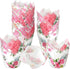 Funtery 200 Pieces Pink Flower Tulip Cupcake Wrappers Liners Tulip for Baking Flower Cupcake Liners Mini Cupcake Baking Rustic Birthday Party Deco...