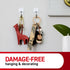 Command Small Wire Toggle Hooks, 4 Wall Hooks and 5 Command Strips, Damage-Free Hanging with Adhesive, No Tools for Hanging, Organization and Stor...