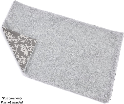 MidWest Homes for Pets Quiet Time Reversible Crate Pan Cover 36' Gray Floral/Fleece...