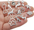 100g(80pcs) Craft Supplies Antique Silver Animals Cat Dog Pet Charms Pendants for Crafting, Jewelry Findings Making Accessory for DIY Necklace Bra...