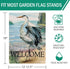 Welcome Spring Summer Seabird Coastal Beach Small Decorative Garden Flag, Blue Heron Yard Bird Sea Lake Ocean Home Outside Decoration, Nautical Tr...