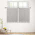 YISURE Linen Textured Short Cafe Tier Curtain, Waterproof Grey Basement Window Curtains Rod Pocket Over Sink for Kitchen Bathroom Farmhouse Laundr...