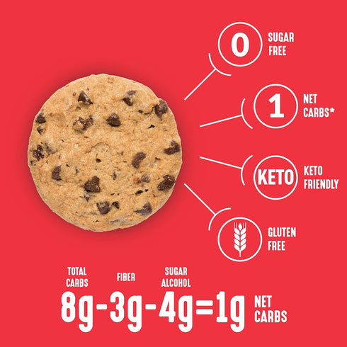 Lakanto Sugar Free Chocolate Chip Cookie Mix - Sweetened with Monk Fruit Sweetener, Gluten Free, Keto Diet Friendly, Vegan, 2g Net Carb, Almond Fl...